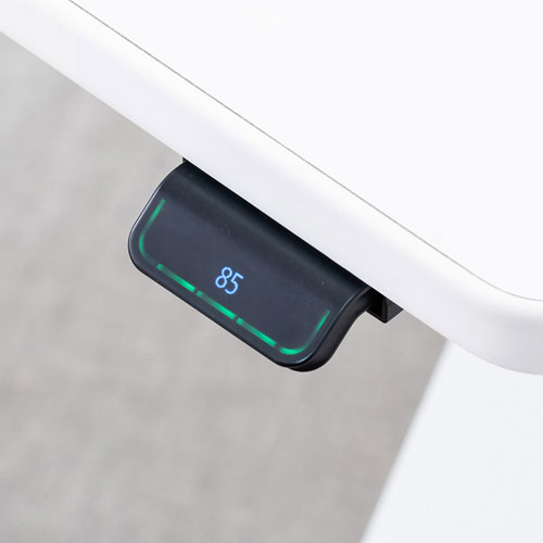 昇降デスク(W1800×D1200・電動式・ミーティングデスク・ケーブルタップ受けつき・ホワイト)