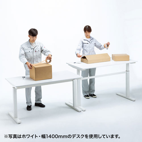 昇降デスク(W1200×D700・手動昇降・ハンドル操作・薄い木目) ERD-SH12070LMN サンワサプライ