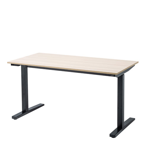 昇降デスク(W1400×D700・手動昇降・薄い木目) ERD-SH14070LMN サンワサプライ