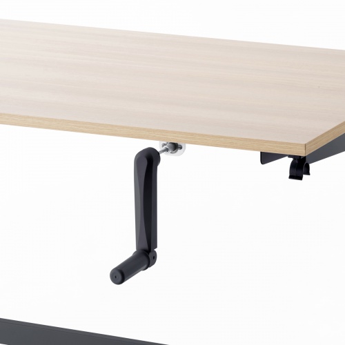 昇降デスク(W1400×D700・手動昇降・薄い木目) ERD-SH14070LMN サンワサプライ