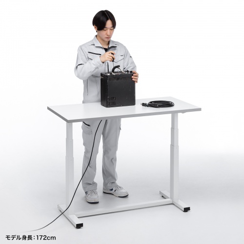 電動昇降作業台（電動昇降デスク・スタンディングデスク・作業台・耐荷重100kg・幅120cm・奥行60cm）