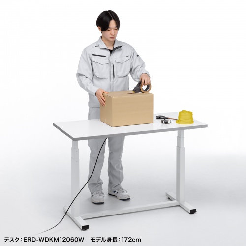 電動昇降作業台（電動昇降デスク・スタンディングデスク・作業台・耐荷重100kg・幅120cm・奥行75cm）