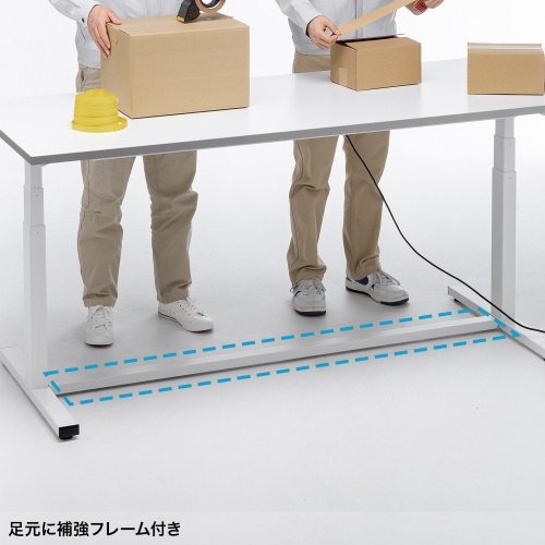 電動昇降作業台（電動昇降デスク・スタンディングデスク・作業台・耐荷重100kg・幅180cm・奥行60cm）