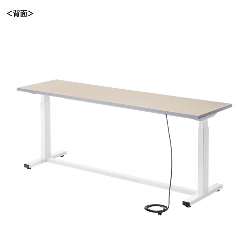 電動昇降作業台（電動昇降デスク・スタンディングデスク・作業台・塩ビシート・耐荷重100kg・幅180cm・奥行50cm）