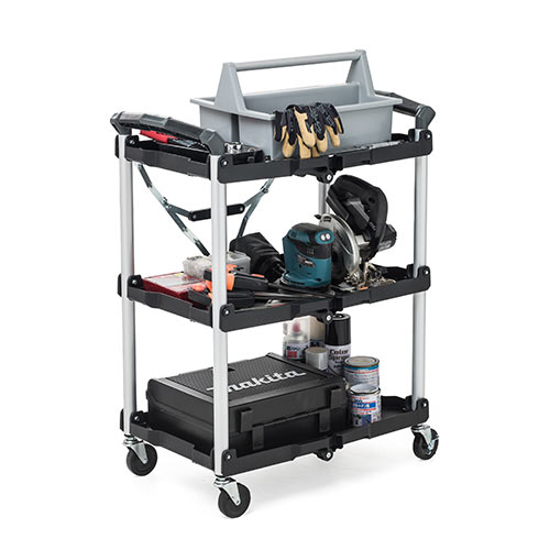 【2台セット】折りたたみツールワゴン｜3段・収納・おしゃれ