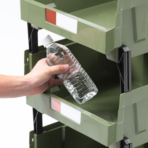 おしゃれツールワゴン｜3段・収納・カーキカラー