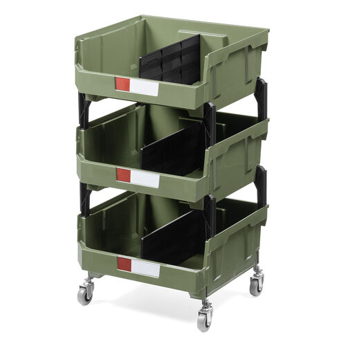 おしゃれツールワゴン｜3段・収納・カーキカラー