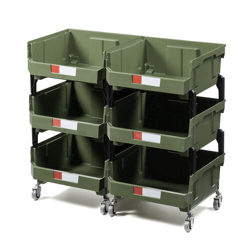 おしゃれツールワゴン｜3段・収納・カーキカラー