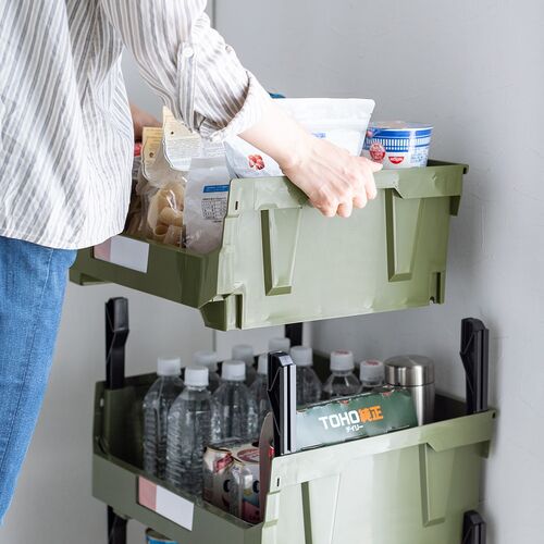 おしゃれツールワゴン｜3段・収納・カーキカラー