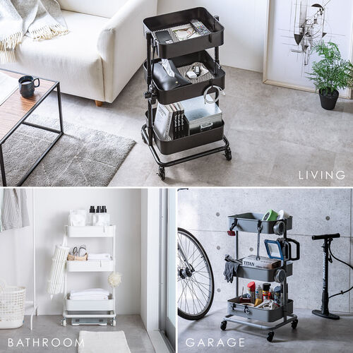 キッチンワゴン（マルチワゴン・幅42cm・耐荷重30kg・キャスター付