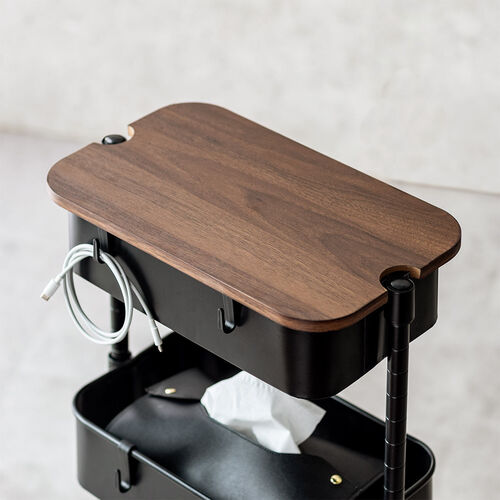 EZ1-CART023シリーズ用木製天板（横幅39cmワゴン専用・ダークブラウン木目）