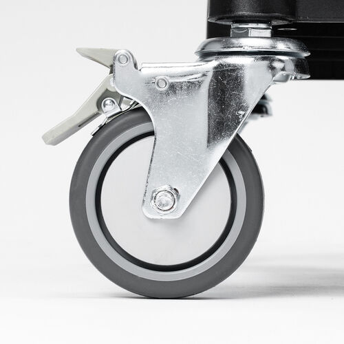 ツールワゴン（収納袋付き・3段・総耐荷重180kg・リネンカート・90L大容量・リネン・ゴミ回収・ホテル清掃・キャスター付き・ツールカート・業務用・ブラック）