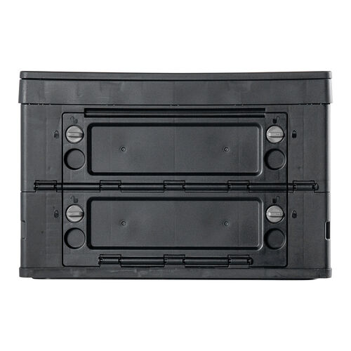 折りたたみ台車（専用コンテナ付き・キャリーカート・大容量47L・高耐荷重60kg・コンパクト・折りたたみコンテナ・買い物・レジャー・角度無段階調整・ブラック）