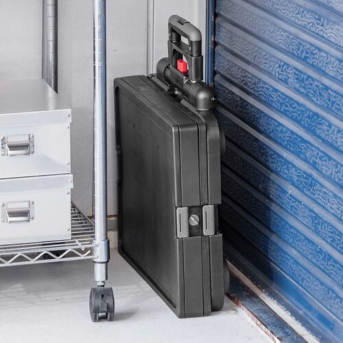 折りたたみ台車（専用コンテナ付き・キャリーカート・大容量47L・高耐荷重60kg・コンパクト・折りたたみコンテナ・買い物・レジャー・角度無段階調整・ブラック）