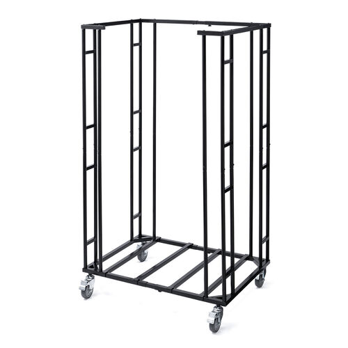 平台車ストックカート（耐荷重100kg・汎用型・横幅調整・平台車・収納・ストッパー付き大型キャスター）