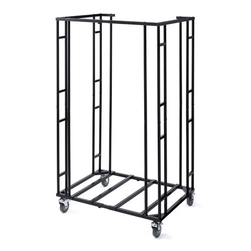 平台車ストックカート（耐荷重100kg・汎用型・横幅調整・平台車・収納・ストッパー付き大型キャスター）