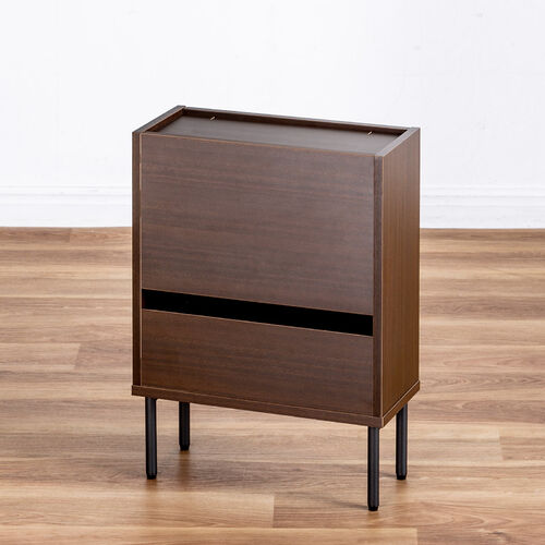 ルーター収納ボックス Cercleシリーズ（ケーブルボックス・木製・壁面収納・幅45cm・ロボット掃除機・モデム・Wi-Fi・ダークブラウン）