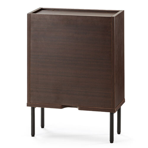 ルーター収納ボックス Cercleシリーズ（ケーブルボックス・木製・壁面収納・幅45cm・ロボット掃除機・モデム・Wi-Fi・ダークブラウン）