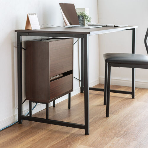 ルーター収納ボックス Cercleシリーズ（ケーブルボックス・木製・壁面収納・幅45cm・ロボット掃除機・モデム・Wi-Fi・ダークブラウン）