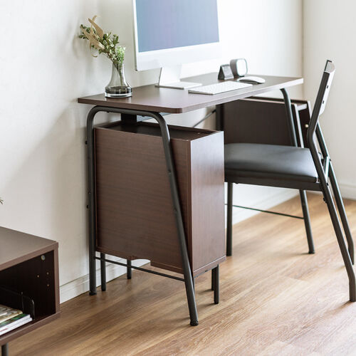 ルーター収納ボックス Cercleシリーズ（ケーブルボックス・木製・壁面収納・幅45cm・ロボット掃除機・モデム・Wi-Fi・ダークブラウン）