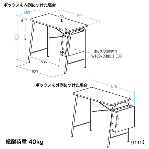 パソコンデスク Cercleシリーズ（パソコンテーブル・平机・ルーター収納・タップ受け・幅90cm・奥行45cm・高さ72cm・丸パイプ・ブラウン）