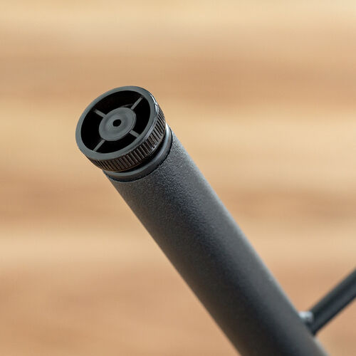 パソコンデスク Cercleシリーズ（パソコンテーブル・平机・ルーター収納・タップ受け・幅90cm・奥行45cm・高さ72cm・丸パイプ・ブラウン）