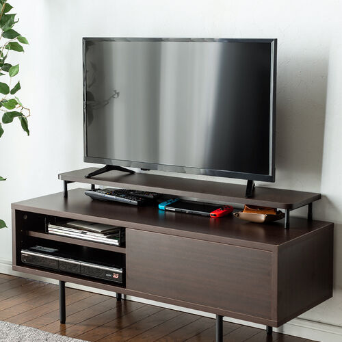 モニター台 Cercleシリーズ（机上台・幅90cm・奥行20cm・モニター下収納・木製・ブラウン）