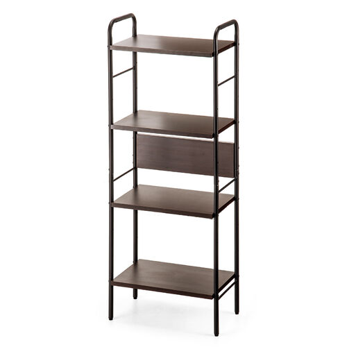 オープンラック Cercleシリーズ（シェルフラック・マルチラック・棚付き・丸パイプ・ブラウン）