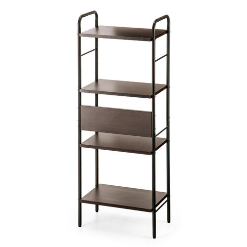 オープンラック Cercleシリーズ（シェルフラック・マルチラック・棚付き・丸パイプ・ブラウン）