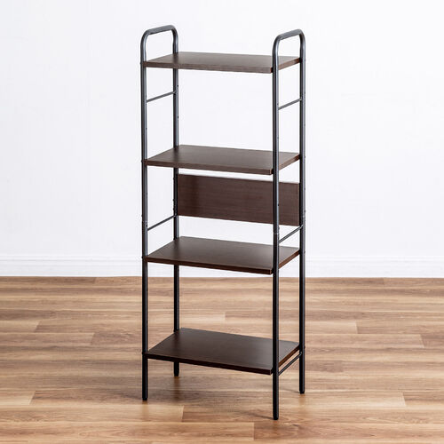 オープンラック Cercleシリーズ（シェルフラック・マルチラック・棚付き・丸パイプ・ブラウン）