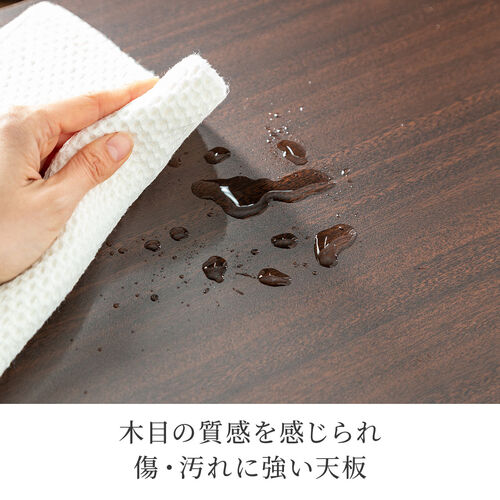 オープンラック Cercleシリーズ（シェルフラック・マルチラック・棚付き・丸パイプ・ブラウン）