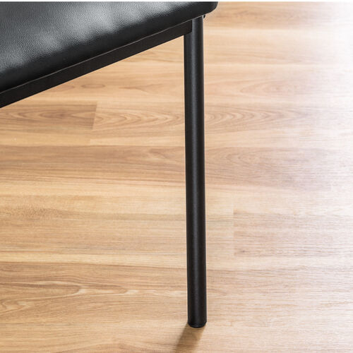 シンプルチェア Cercleシリーズ（デザインチェア・ダイニングチェア・スチールフレーム・木目調背もたれ・ブラック・ブラウン）