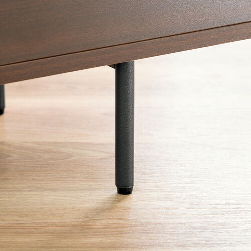 テレビ台 Cercleシリーズ（ローボード・テレビボード・オープンラック・収納付き・ガードバー付き・ブラウン）