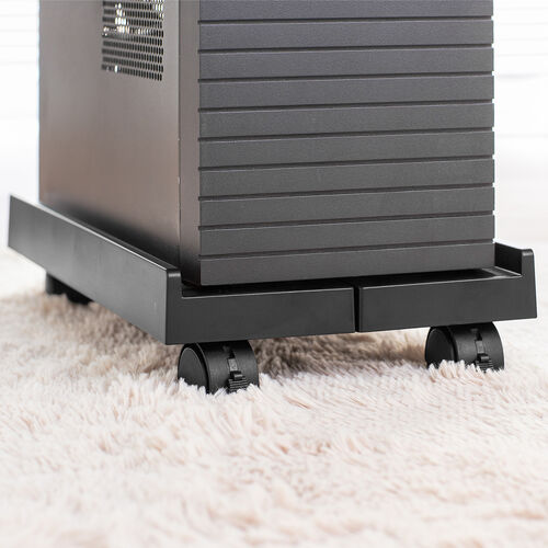 CPUスタンド（デスクトップ用・耐荷重30kg・ゲーミングPC・パソコンラック・パソコンスタンド・キャスター付き・ほこり対策・無段階調整）