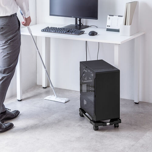 CPUスタンド（デスクトップ用・耐荷重50kg・ゲーミングPC・パソコンラック・パソコンスタンド・キャスター付き・ほこり対策・無段階調整・プリンタ・UPS）