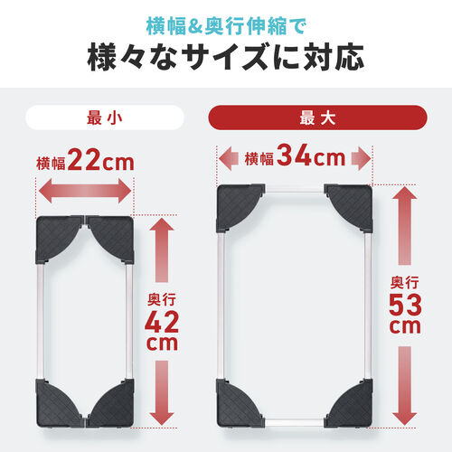 CPUスタンド（デスクトップ用・耐荷重50kg・ゲーミングPC・パソコンラック・パソコンスタンド・キャスター付き・ほこり対策・無段階調整・プリンタ・UPS）