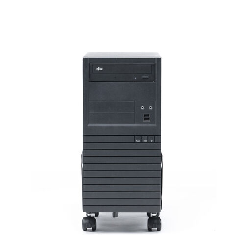 CPUスタンド（スチール製・デスクトップ用・パソコンラック・パソコンスタンド・キャスター付き・ほこり対策・無段階調整・耐荷重10kg）