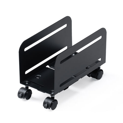 CPUスタンド（スチール製・デスクトップ用・パソコンラック・パソコンスタンド・キャスター付き・ほこり対策・無段階調整・耐荷重10kg）