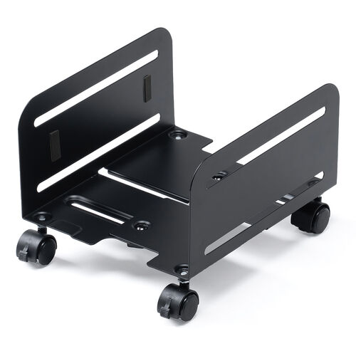 CPUスタンド（スチール製・デスクトップ用・パソコンラック・パソコンスタンド・キャスター付き・ほこり対策・無段階調整・耐荷重10kg）