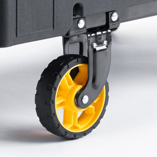 折りたたみ台車（自立・縦・横置き・4輪・静音キャスター・耐荷重136kg・コンパクト・軽量・薄型・完全折りたたみ・ブラック）