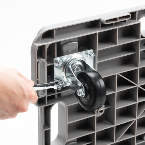 平台車（ゴムキャスター・スタンダード形状・連結・耐荷重150kg・スタッキング・取っ手・軽量・完成品お届け・キャスター交換可能・高耐久）