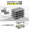 平台車（ゴムキャスター・スタンダード形状・連結・耐荷重150kg・スタッキング・取っ手・軽量・完成品お届け・キャスター交換可能・高耐久）