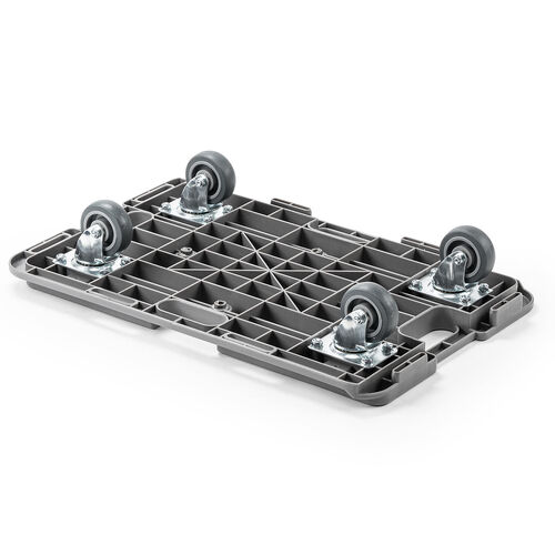 平台車（TPR製キャスター・スタンダード形状・連結・耐荷重150kg・スタッキング・取っ手・軽量・完成品お届け・キャスター交換可能・高耐久）