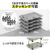 平台車（TPR製キャスター・スタンダード形状・連結・耐荷重150kg・スタッキング・取っ手・軽量・完成品お届け・キャスター交換可能・高耐久）