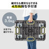 平台車（TPR製キャスター・スタンダード形状・連結・耐荷重150kg・スタッキング・取っ手・軽量・完成品お届け・キャスター交換可能・高耐久）