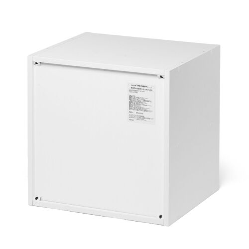 キューブ型収納ボックス（引き出し・幅35×奥行29.5×高さ35cm・2段式・推し活収納棚・アクスタ・DVD・Switch・ホワイト）