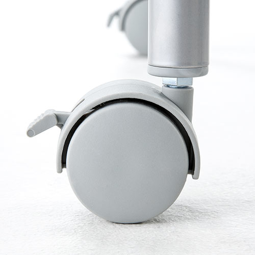 パソコンデスク（コンパクト・幅75cm・省スペース・キャスター付・ブラック）