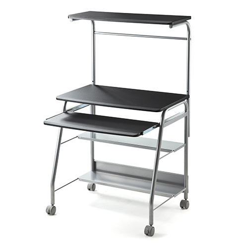 パソコンデスク（コンパクト・幅75cm・省スペース・キャスター付