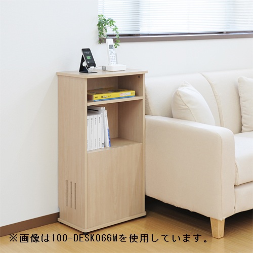 電源タップ＆ルーター収納スタンド（ホワイト）