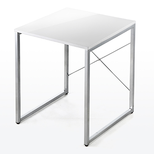 ワークデスク（パソコンデスク・鏡面仕上・60cm幅・ホワイト）